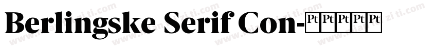 Berlingske Serif Con字体转换